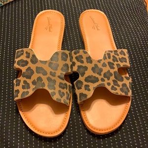 Cheetah print sandals